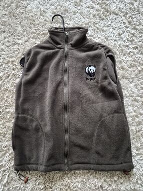WWF Brown Fleece Vest with Panda Logo